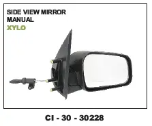 [MD 13381] Side Mirror-Xylo Cable (Vxi) Rh 